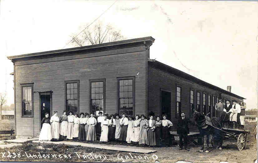 Galion Ohio Underwear Factory circa 1910 Crawford County Chapter of the Ohio Genealogy Society